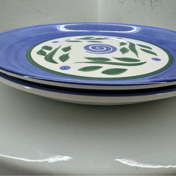 Libbey handpainted 8.5” plates set of 2 - Picture 3 of 8